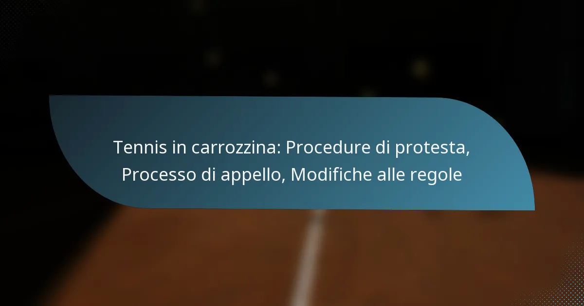 Tennis in carrozzina: Procedure di protesta, Processo di appello, Modifiche alle regole